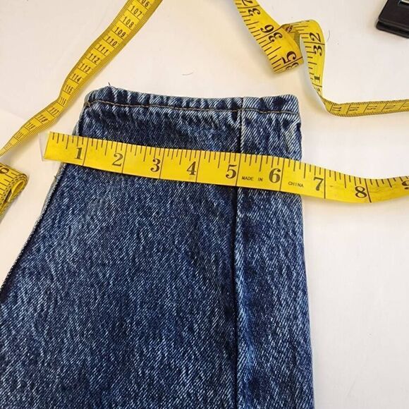 Zena Vintage High-waisted Dark Denim Women's Jeans Size 12 E6 - Picture 6 of 9